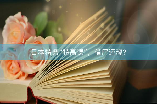 日本特务“特高课”，借尸还魂？