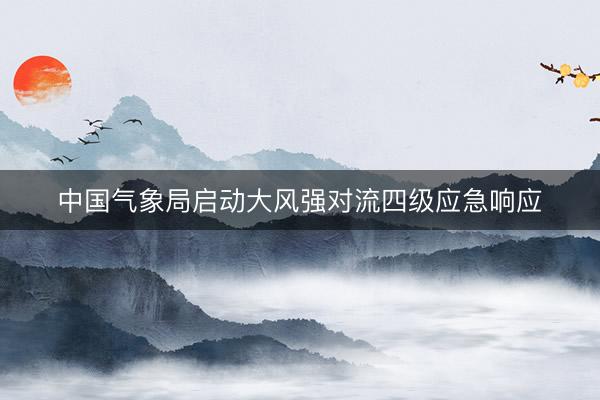 中国气象局启动大风强对流四级应急响应