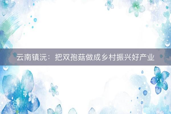 云南镇沅：把双孢菇做成乡村振兴好产业