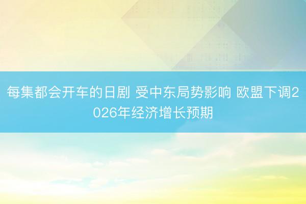 每集都会开车的日剧 受中东局势影响 欧盟下调2026年经济增长预期