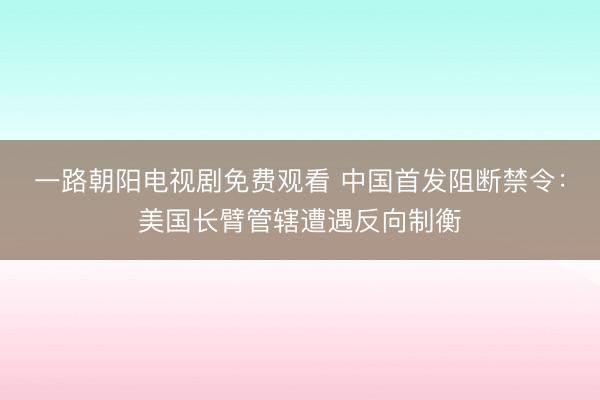 一路朝阳电视剧免费观看 中国首发阻断禁令：美国长臂管辖遭遇反向制衡