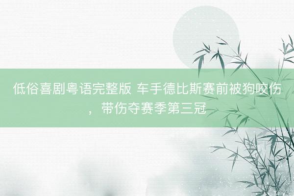 低俗喜剧粤语完整版 车手德比斯赛前被狗咬伤，带伤夺赛季第三冠