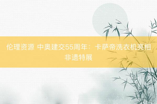 伦理资源 中奥建交55周年:卡萨帝洗衣机亮相非遗特展