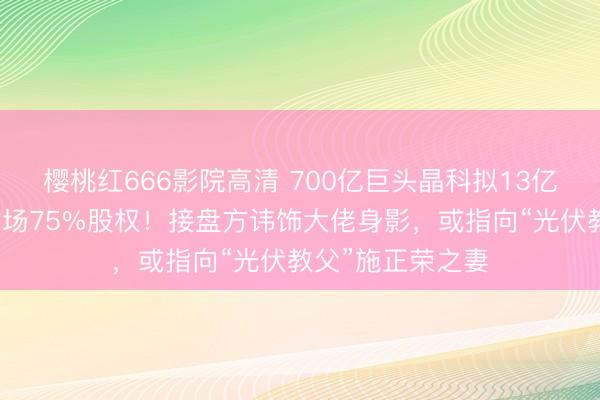 樱桃红666影院高清 700亿巨头晶科拟13亿出售好意思国工场75%股权！接盘方讳饰大佬身影，或指向“光伏教父”施正荣之妻