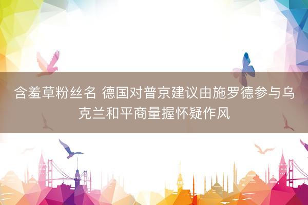 含羞草粉丝名 德国对普京建议由施罗德参与乌克兰和平商量握怀疑作风