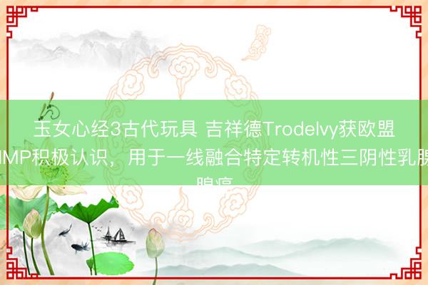 玉女心经3古代玩具 吉祥德Trodelvy获欧盟CHMP积极认识，用于一线融合特定转机性三阴性乳腺癌