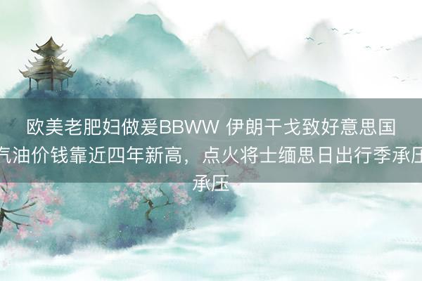 欧美老肥妇做爰BBWW 伊朗干戈致好意思国汽油价钱靠近四年新高，点火将士缅思日出行季承压