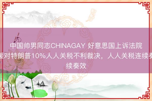 中国帅男同志CHINAGAY 好意思国上诉法院暂缓对特朗普10%人人关税不利裁决,人人关税连续奏效