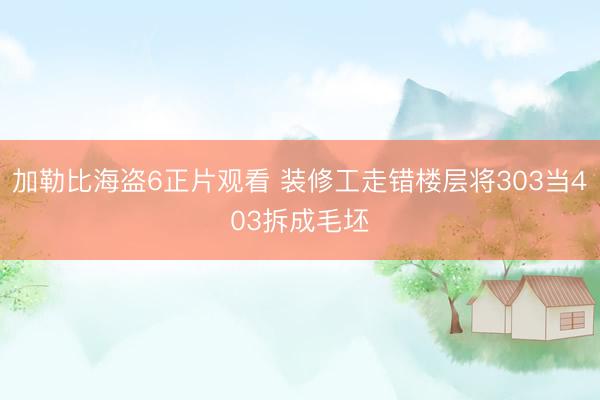 加勒比海盗6正片观看 装修工走错楼层将303当403拆成毛坯
